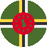 علم دومينيكا دائري 66x66