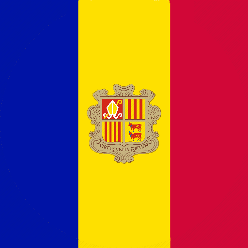علم أندورا مربع 512x512