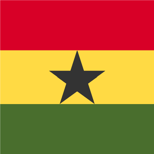 علم غانا مربع 512x512