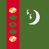علم تركمانستان مربع 96x96