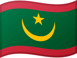 علم موريتانيا مموج 256x192